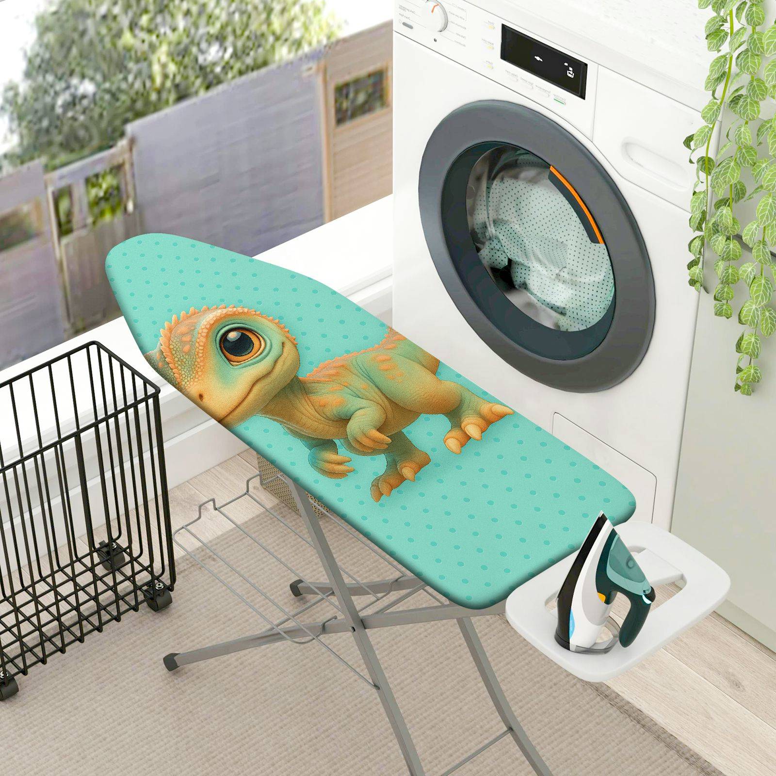 1-Piece Dinosaur  Fun  Ironing Board Cover, Universal Size, Without Board