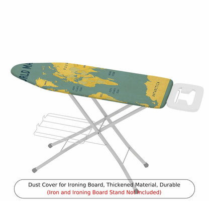 1-Piece World Map Geography Travel  Ironing Board Cover, Universal Size, Without Board