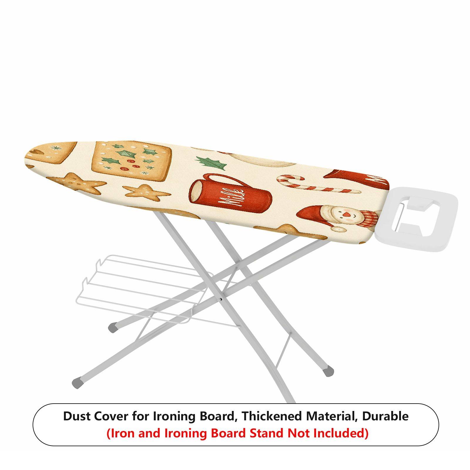 1-Piece Christmas Snowman Milk Cookies  Ironing Board Cover, Universal Size, Without Board