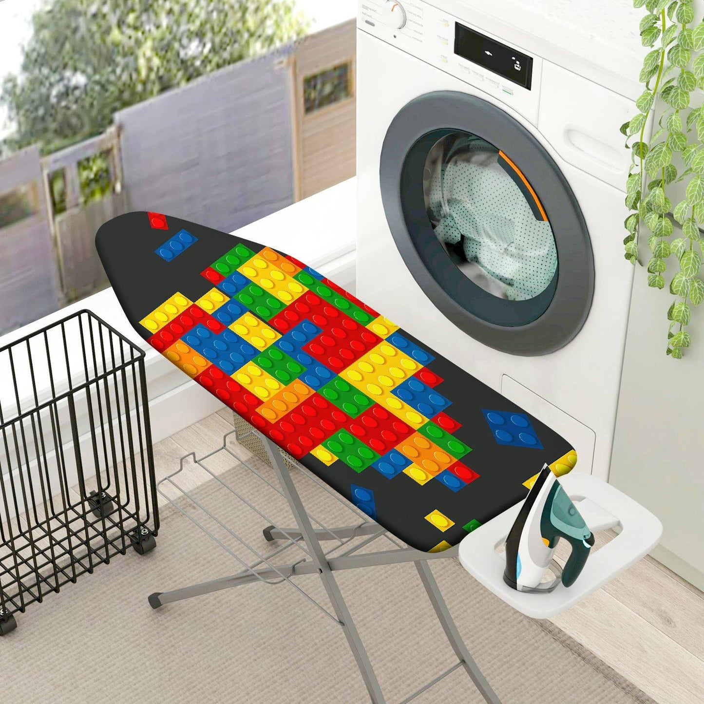 1-Piece Colorful Brick Pattern Fun Creative  Ironing Board Cover, Universal Size, Without Board