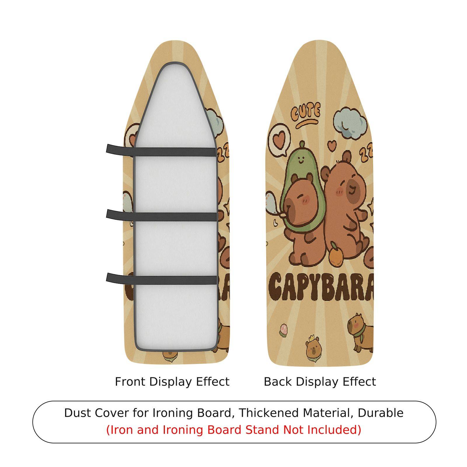 1-Piece Capybara Cute  Ironing Board Cover, Universal Size, Without Board
