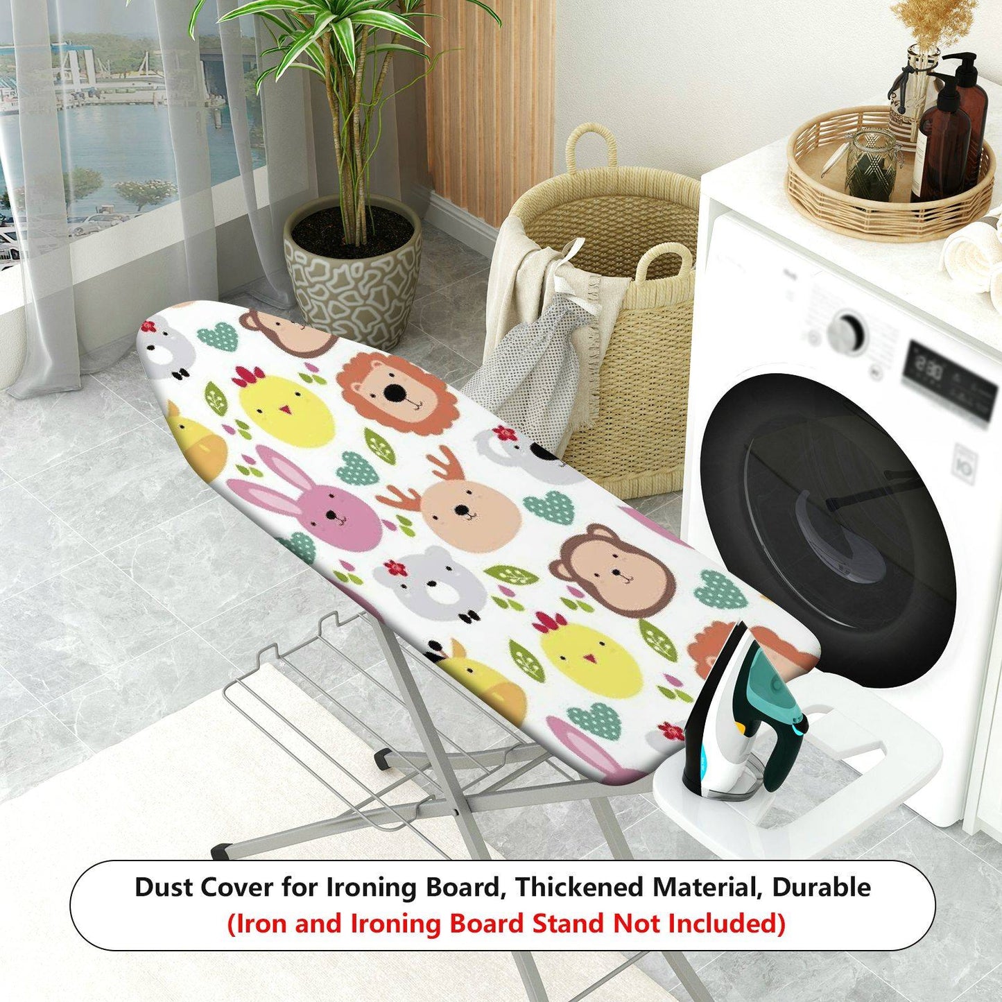 1-Piece Animal Pattern Colorful Cute  Ironing Board Cover, Universal Size, Without Board