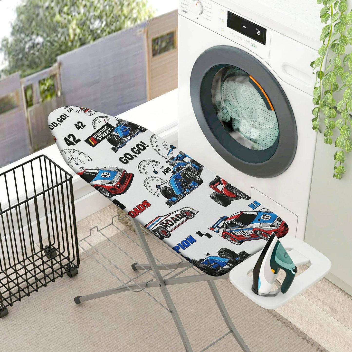 1-Piece Race Car Speedometer Fun  Ironing Board Cover, Universal Size, Without Board
