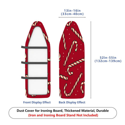 1-Piece Christmas Candy Cane Pattern Red Theme  Ironing Board Cover, Universal Size, Without Board