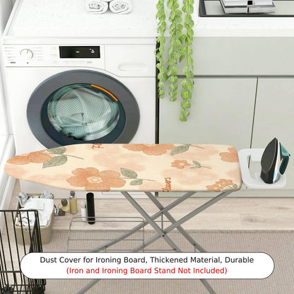 1-Piece Floral Pattern Beige Orange  Ironing Board Cover, Universal Size, Without Board
