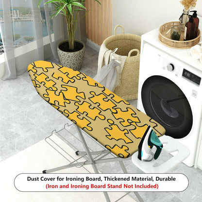 1-Piece Puzzle Yellow Fun  Ironing Board Cover, Universal Size, Without Board