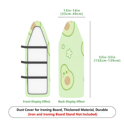 1-Piece Cute Avocado Floral  Ironing Board Cover, Universal Size, Without Board