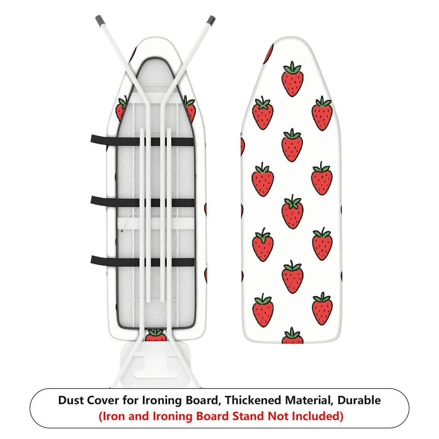 1-Piece Strawberry Pattern Red Fruit Print Cute  Ironing Board Cover, Universal Size, Without Board