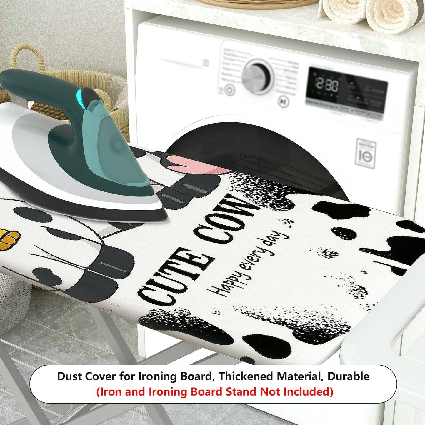 1-Piece Cute Cow  Fun  Ironing Board Cover, Universal Size, Without Board