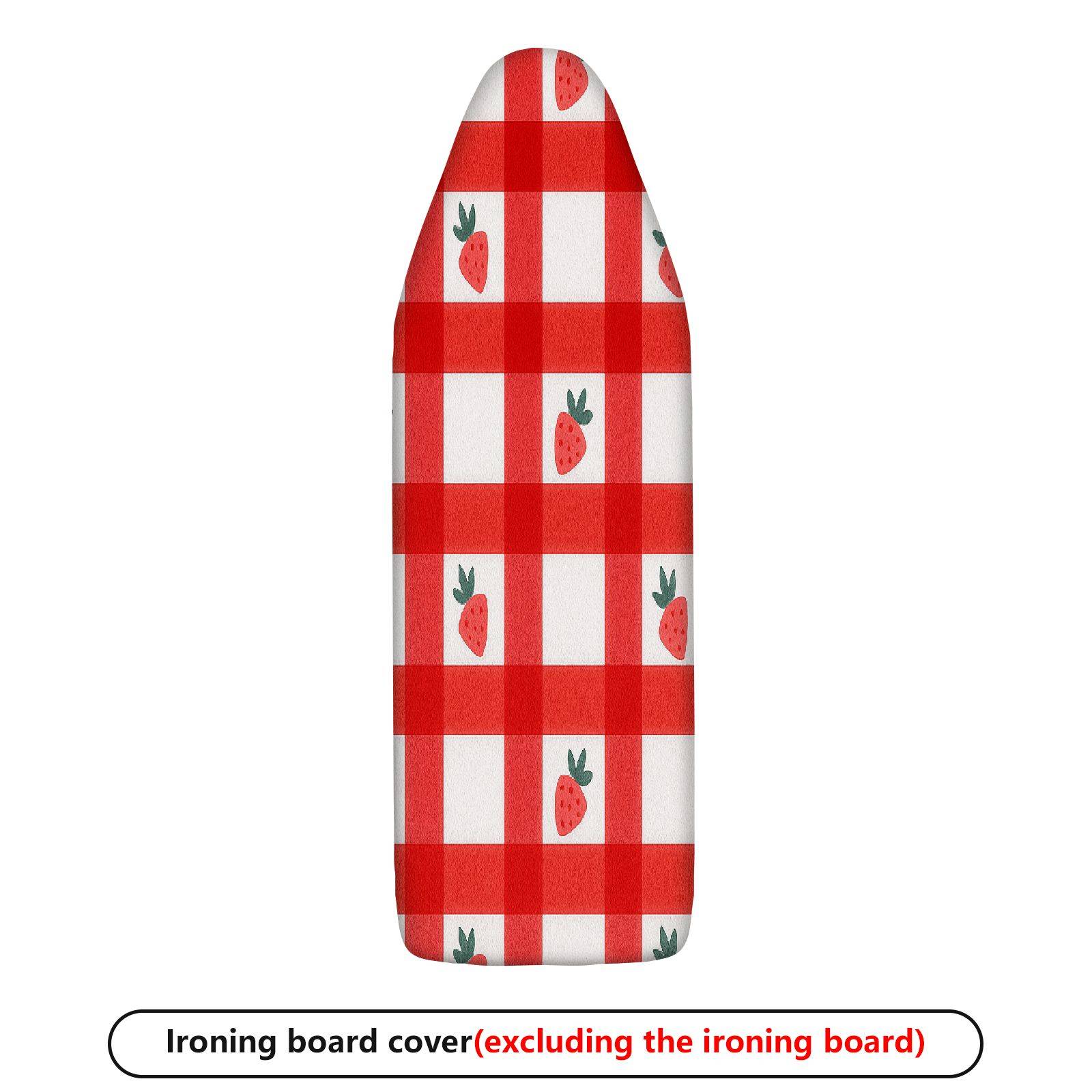 1-Piece Strawberry Plaid Red  Ironing Board Cover, Universal Size, Without Board