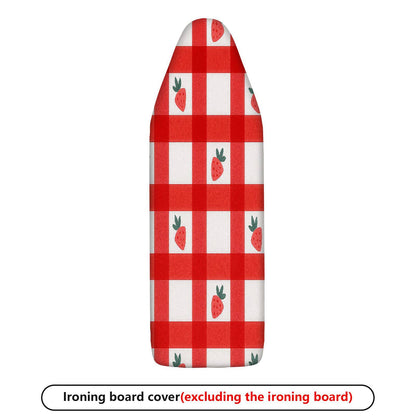 1-Piece Strawberry Plaid Red  Ironing Board Cover, Universal Size, Without Board
