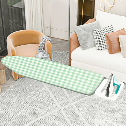 1-Piece Plaid Green Checkered  Ironing Board Cover, Universal Size, Without Board