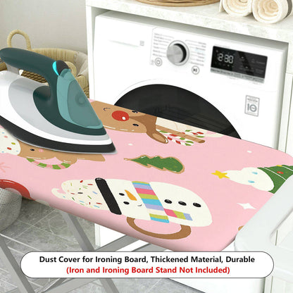 1-Piece Christmas Santa Gingerbread  Ironing Board Cover, Universal Size, Without Board