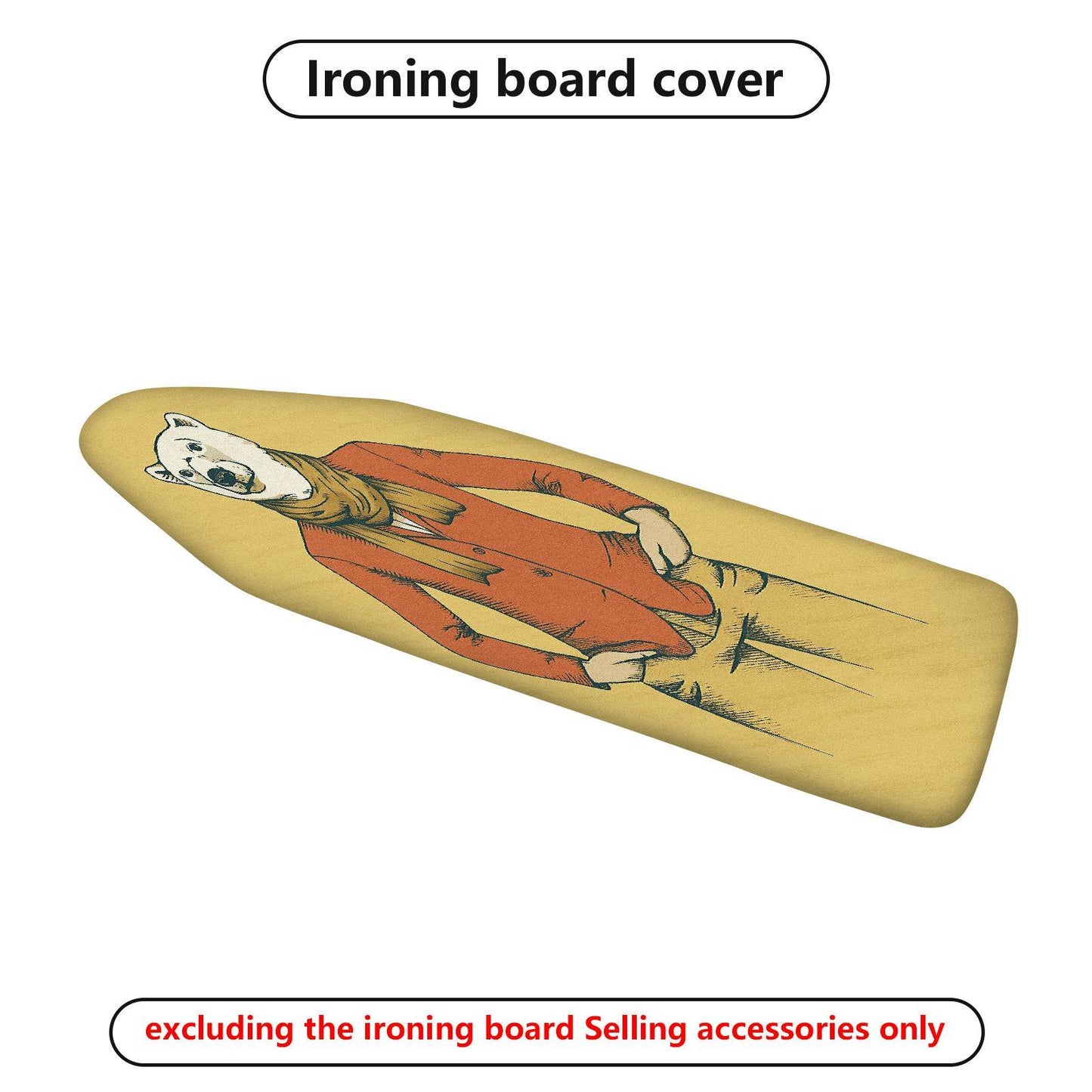 1-Piece Polar Bear  Fun  Ironing Board Cover, Universal Size, Without Board
