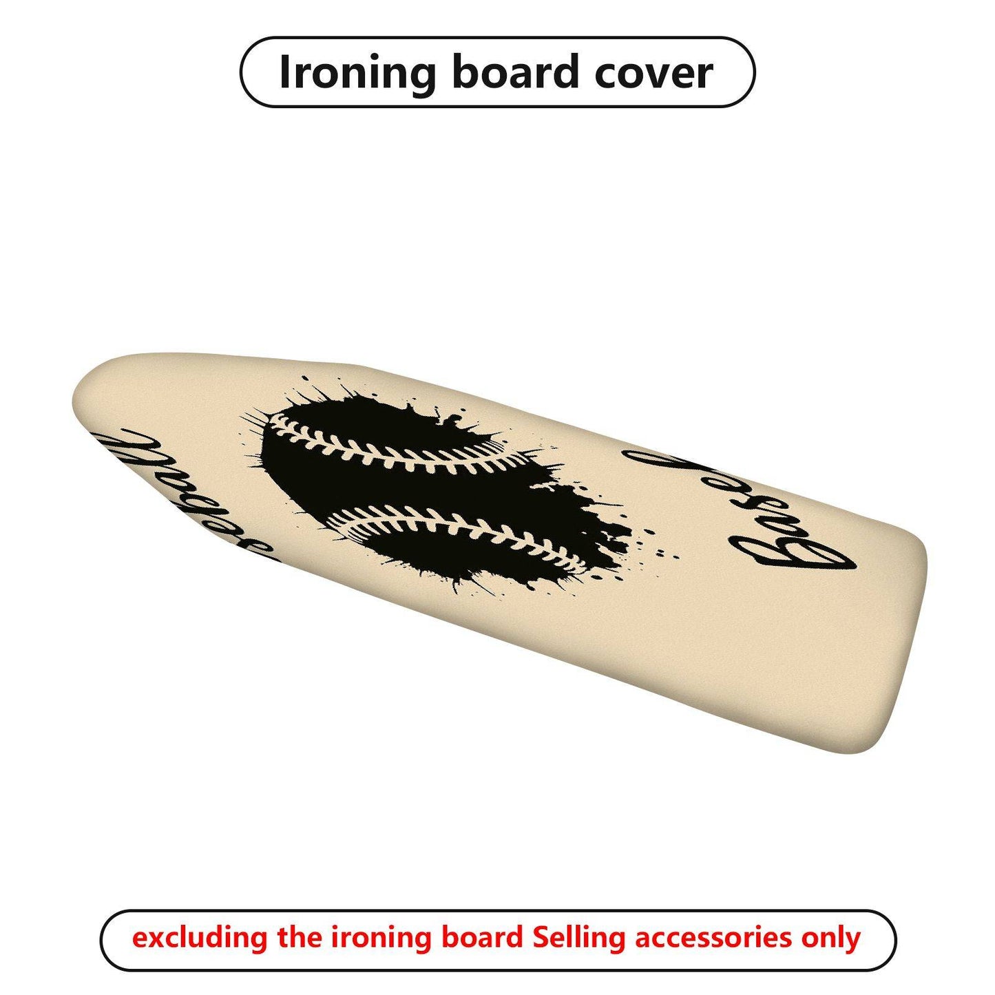 1-Piece Baseball Sports Fun  Ironing Board Cover, Universal Size, Without Board
