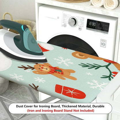 1-Piece Christmas Snowman Reindeer Santa  Ironing Board Cover, Universal Size, Without Board