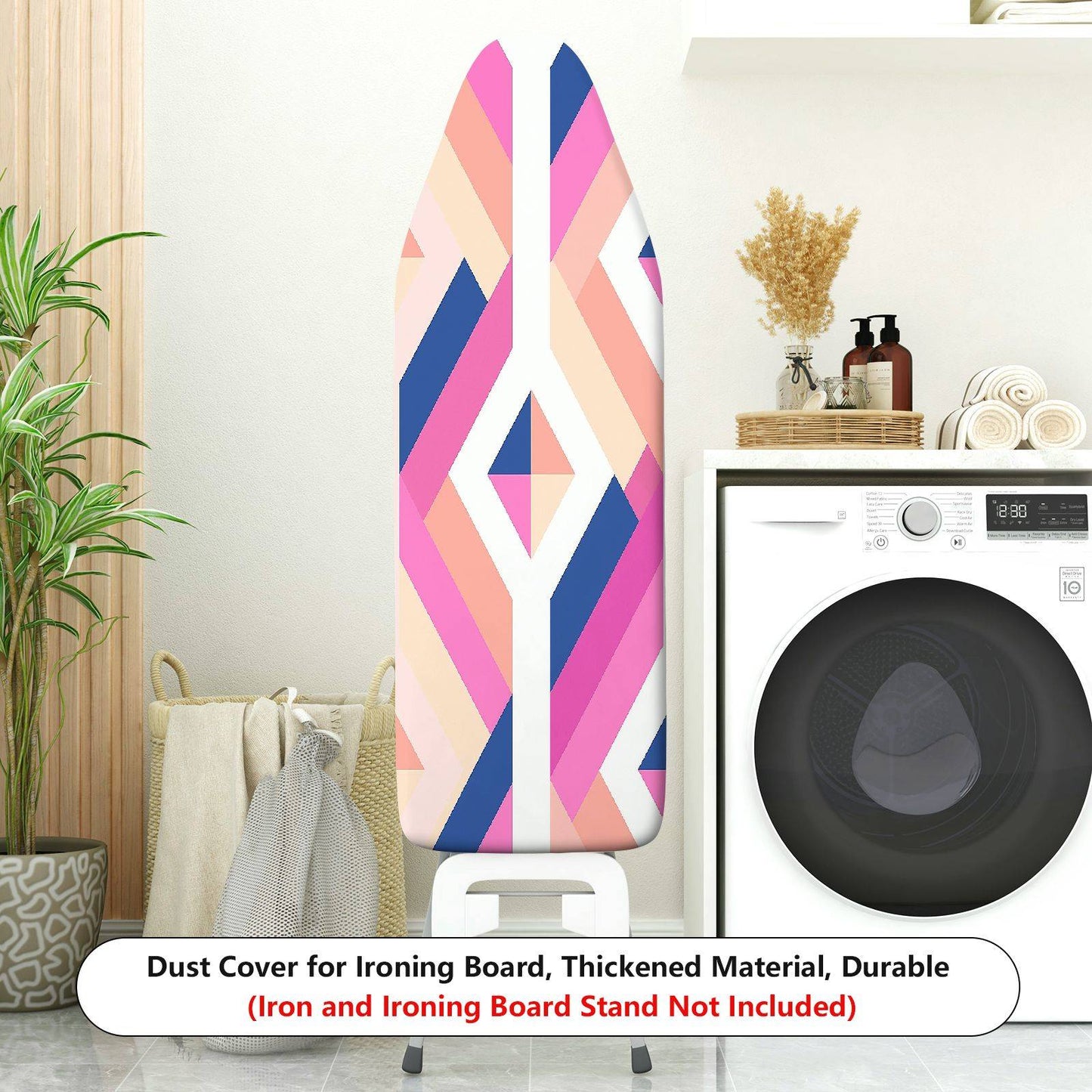 1-Piece Abstract Geometric Colorful  Ironing Board Cover, Universal Size, Without Board