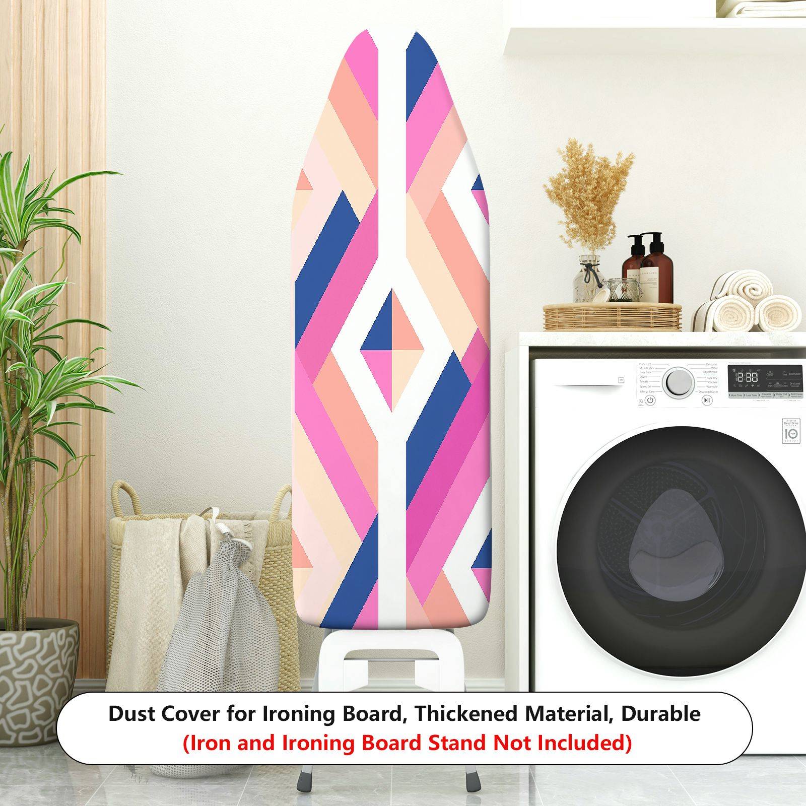 1-Piece Abstract Geometric Colorful  Ironing Board Cover, Universal Size, Without Board