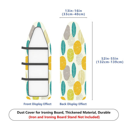 1-Piece Abstract Leaf Pattern Geometric  Ironing Board Cover, Universal Size, Without Board