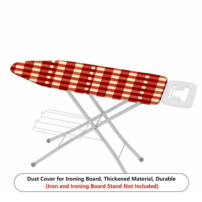1-Piece Red Plaid Pattern Checkered  Ironing Board Cover, Universal Size, Without Board