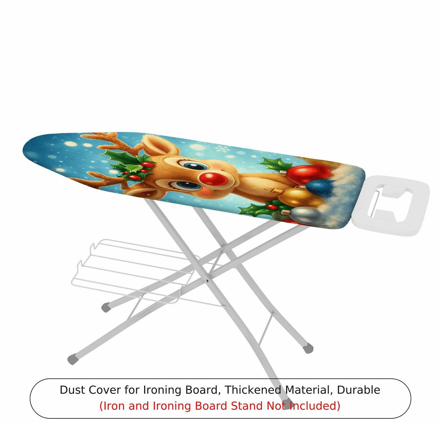 1-Piece Reindeer Christmas Snowflakes  Ironing Board Cover, Universal Size, Without Board