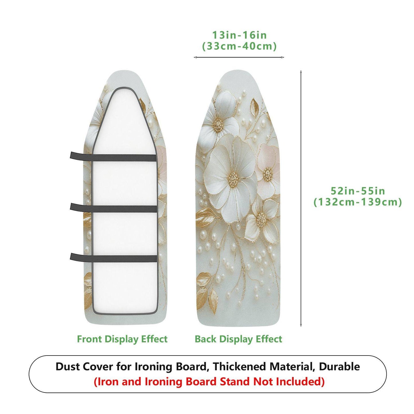 1-Piece Floral Elegant Vintage  Ironing Board Cover, Universal Size, Without Board