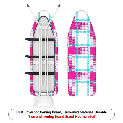 1-Piece Plaid Pink Blue  Ironing Board Cover, Universal Size, Without Board
