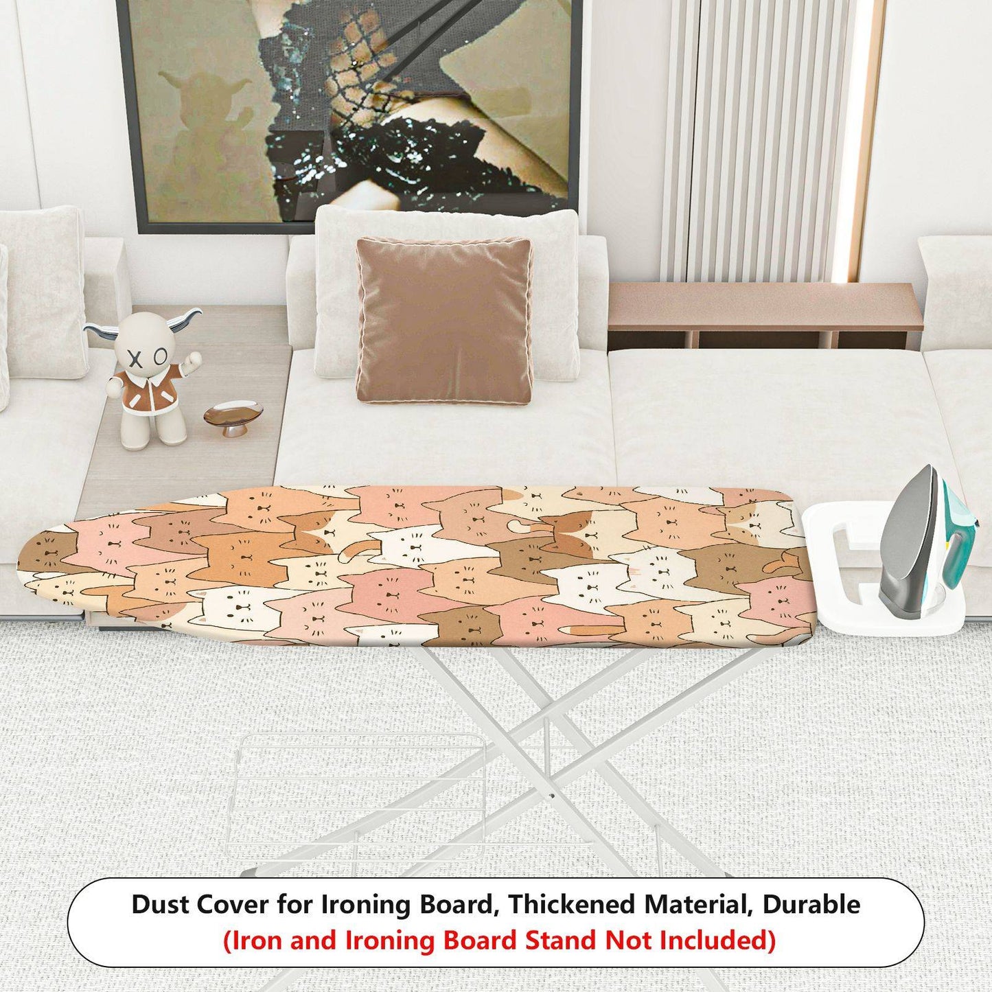 1-Piece Cute  Cat Pattern Colorful  Ironing Board Cover, Universal Size, Without Board