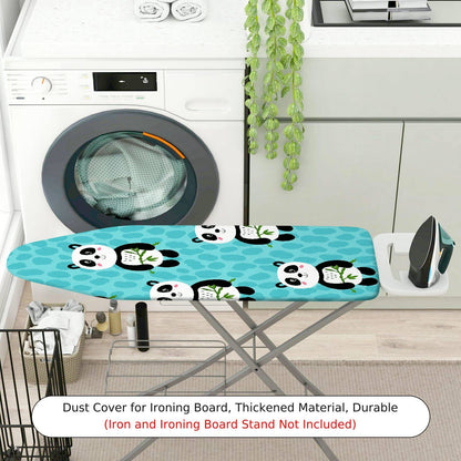 1-Piece Panda Blue Cute  Ironing Board Cover, Universal Size, Without Board