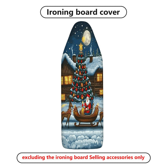 1-Piece Christmas Winter Santa  Ironing Board Cover, Universal Size, Without Board