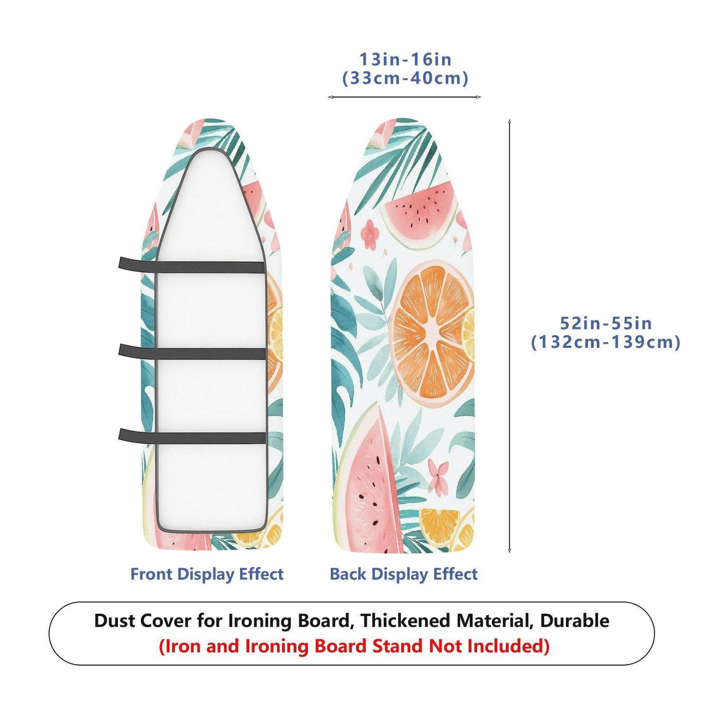 1-Piece Tropical Fruit Paradise Floral Pattern  Ironing Board Cover, Universal Size, Without Board