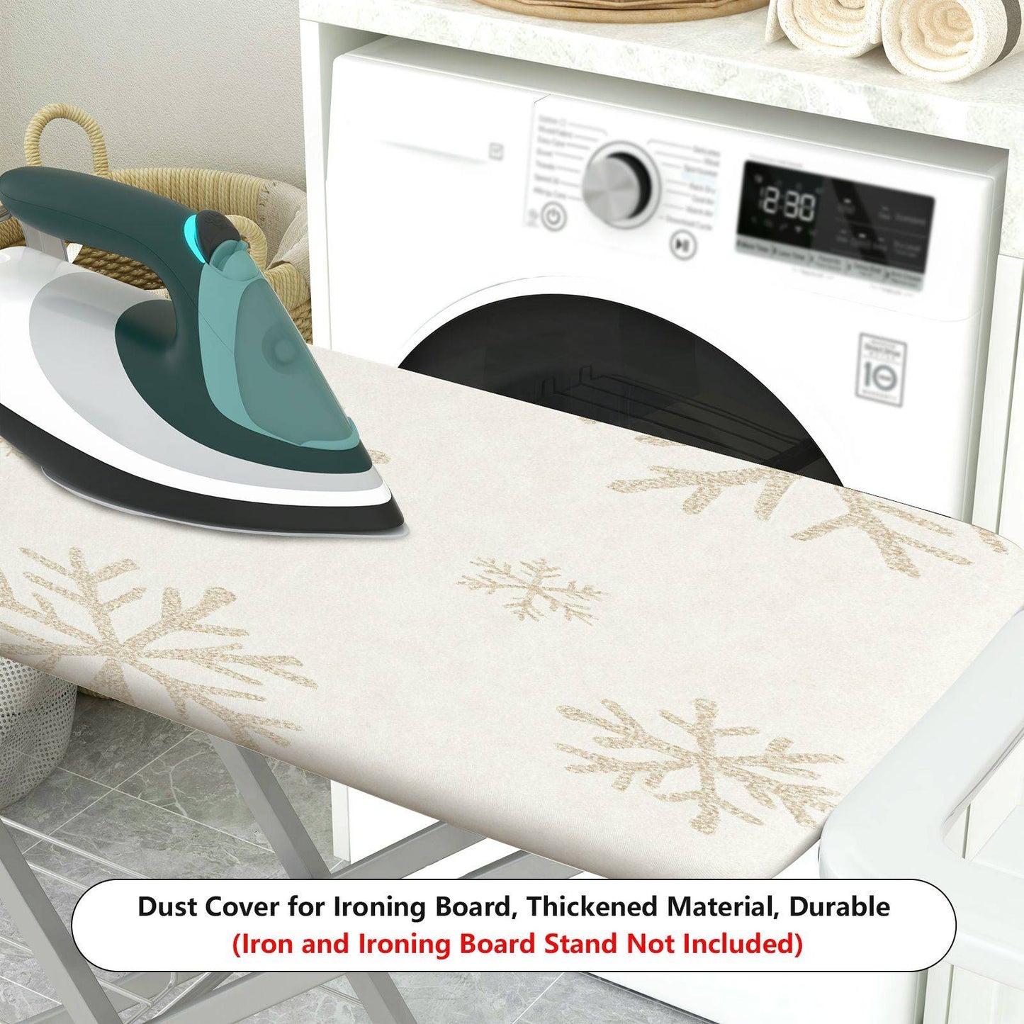 1-Piece Snowflake Winter Decoration Christmas  Ironing Board Cover, Universal Size, Without Board
