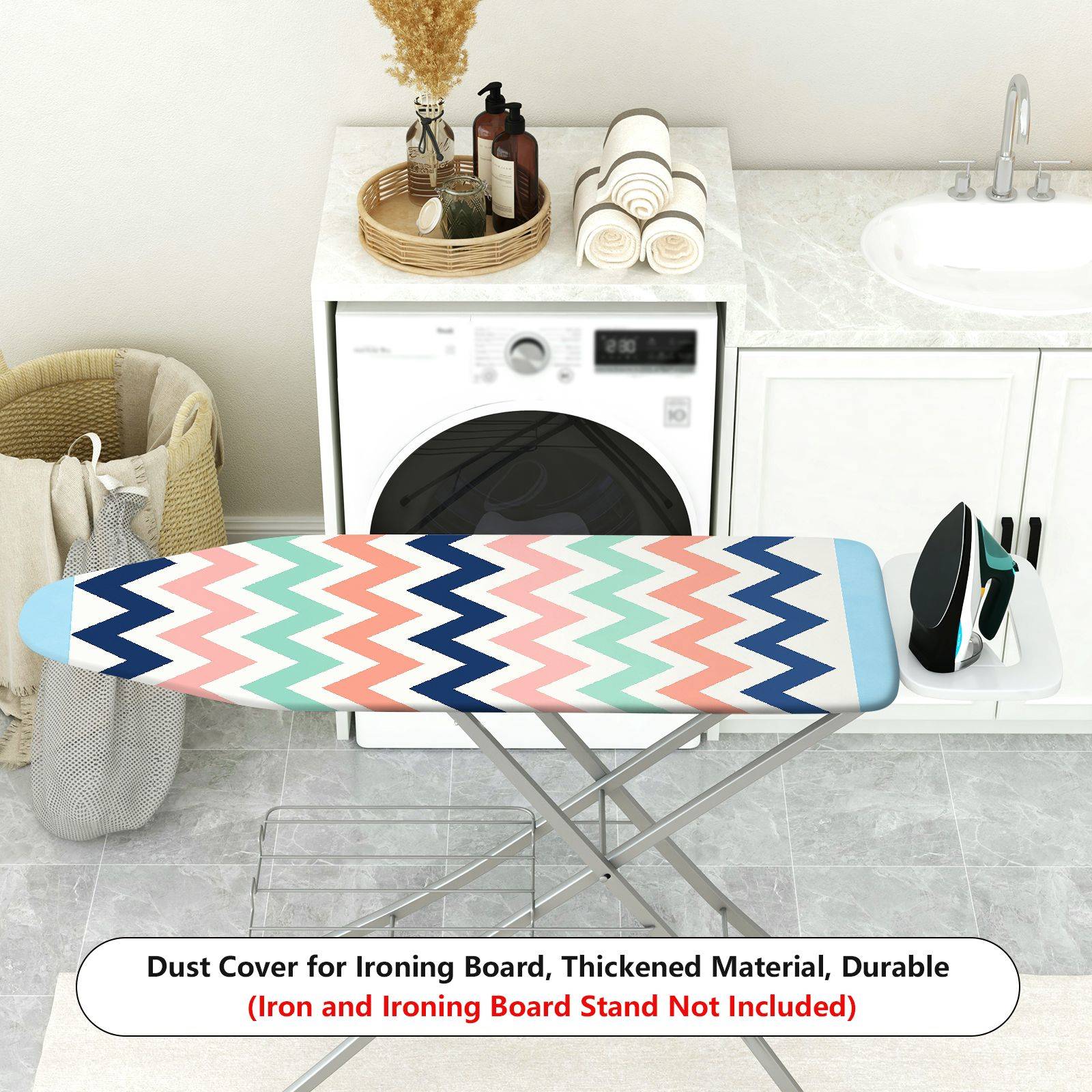 1-Piece Zigzag Chevron Pattern Colorful  Ironing Board Cover, Universal Size, Without Board