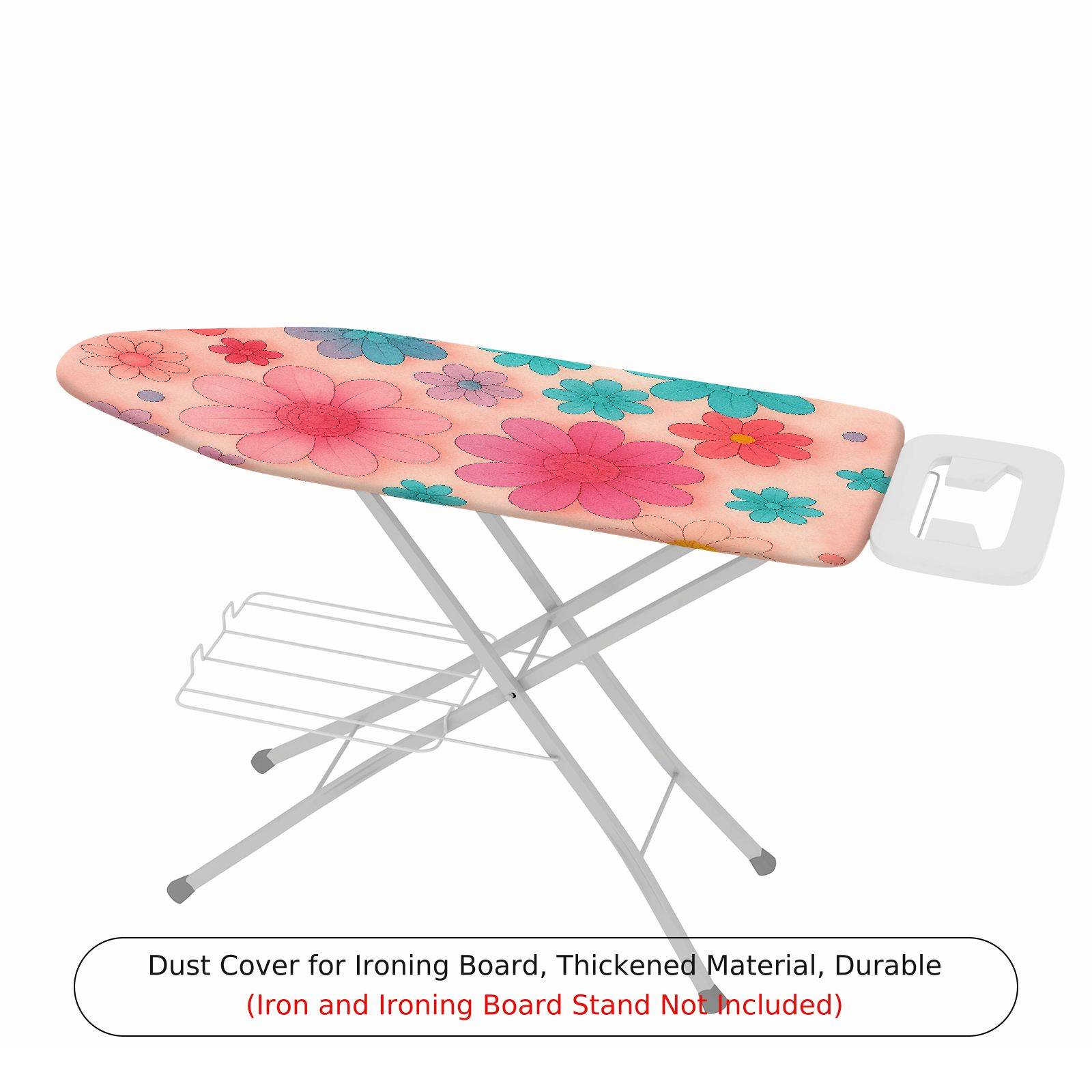 1-Piece Floral Pattern Colorful Fun Vibrant  Ironing Board Cover, Universal Size, Without Board