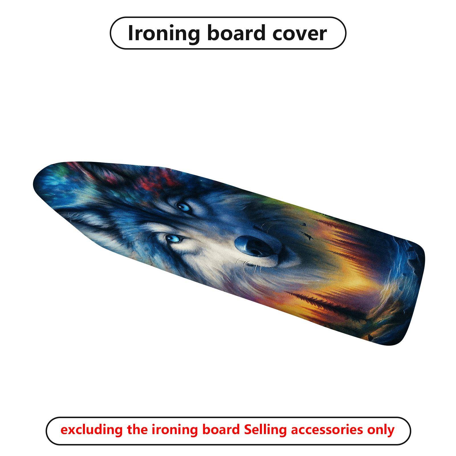1-Piece Wolf Pattern Forest Scenery  Ironing Board Cover, Universal Size, Without Board
