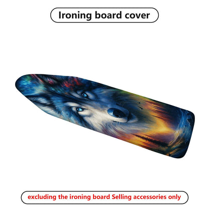 1-Piece Wolf Pattern Forest Scenery  Ironing Board Cover, Universal Size, Without Board