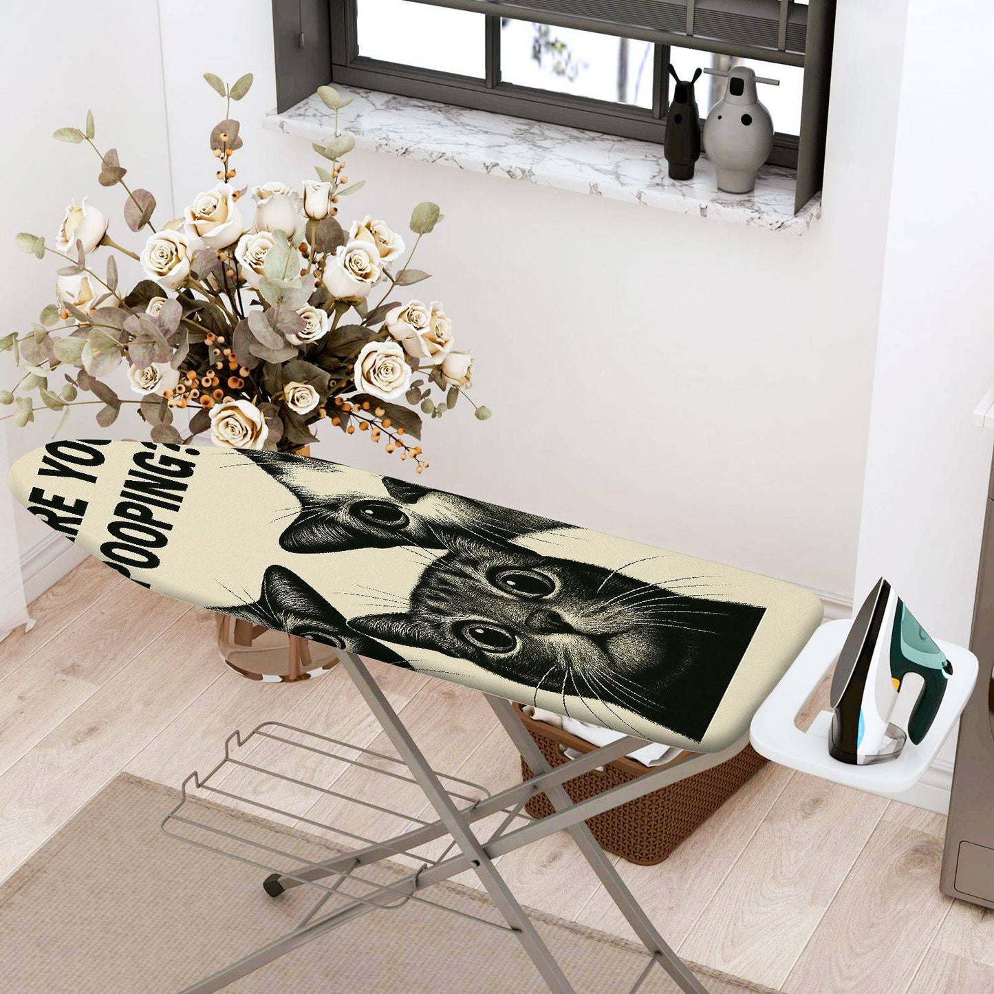1-Piece Funny Cats Humor  Ironing Board Cover, Universal Size, Without Board
