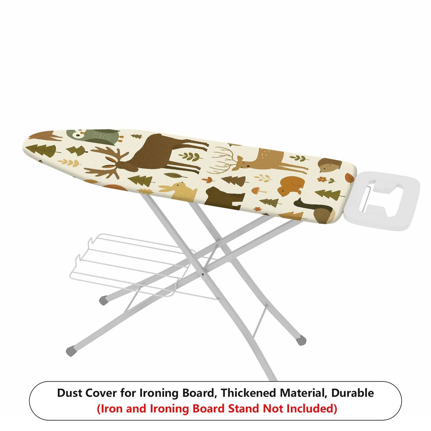 1-Piece Woodland Animal Forest Nature  Ironing Board Cover, Universal Size, Without Board