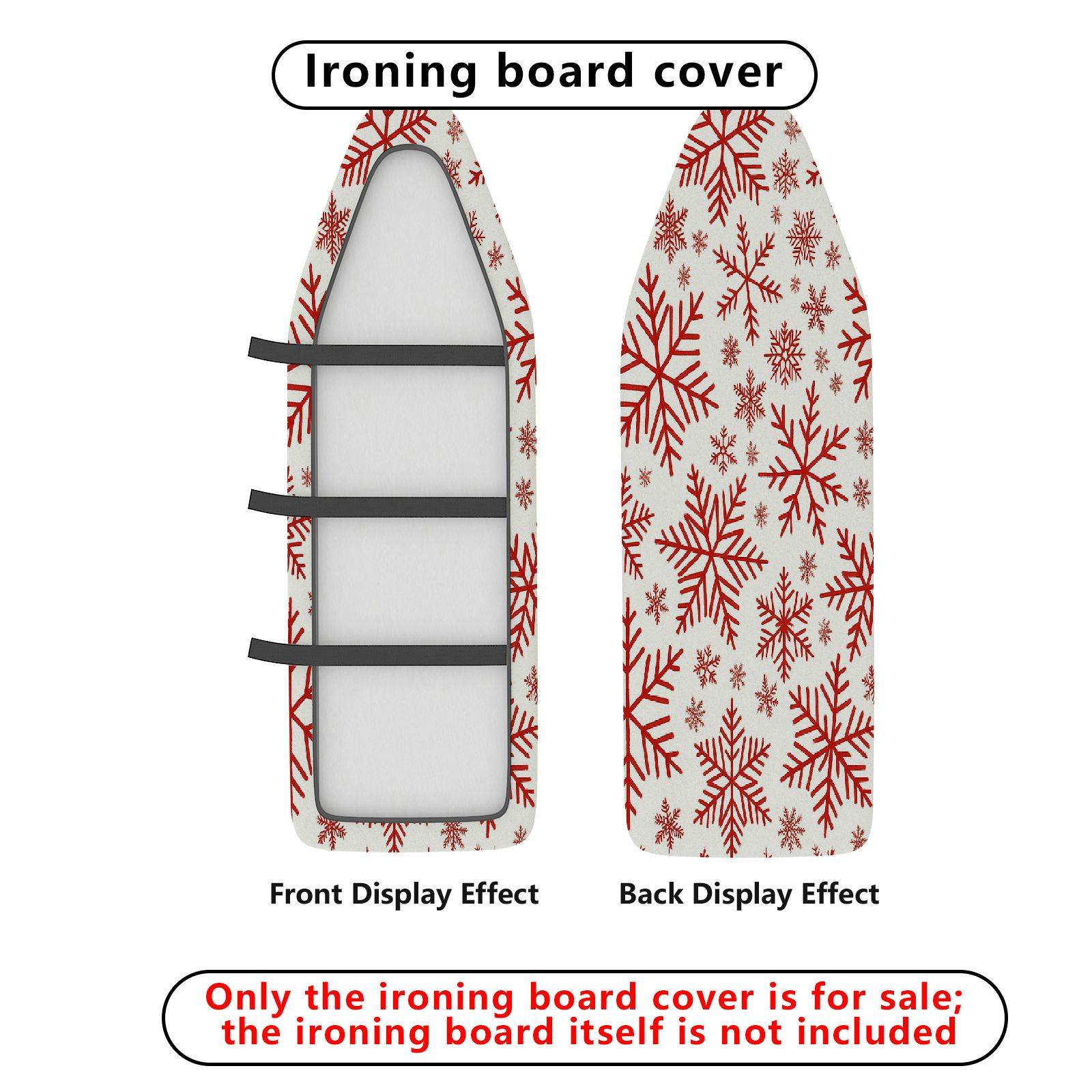 1-Piece Snowflake Christmas Festive  Ironing Board Cover, Universal Size, Without Board