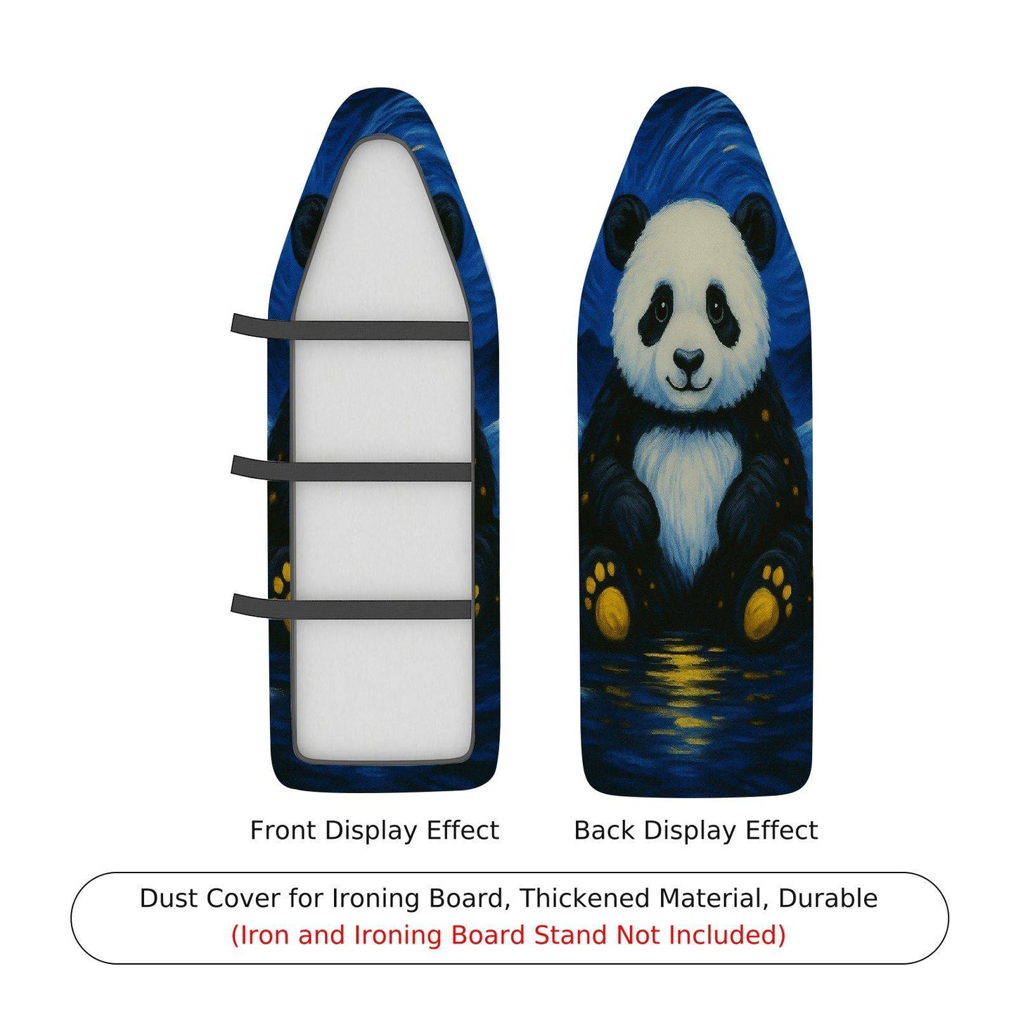 1-Piece Panda Starry Night Fun  Ironing Board Cover, Universal Size, Without Board