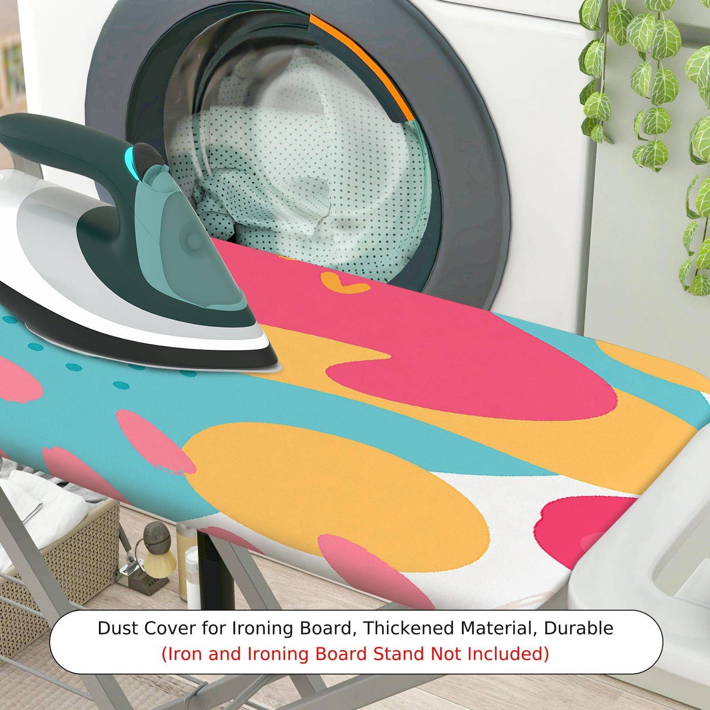 1-Piece Abstract Colorful Art Splash  Ironing Board Cover, Universal Size, Without Board