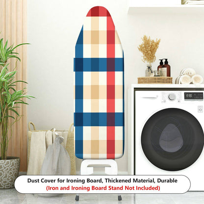 1-Piece Plaid Checkered Colorful  Ironing Board Cover, Universal Size, Without Board