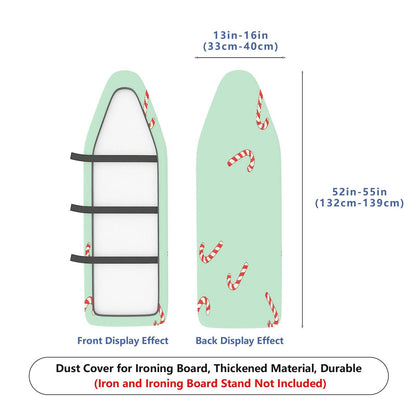 1-Piece Christmas Candy Cane Pattern Festive Holiday  Ironing Board Cover, Universal Size, Without Board