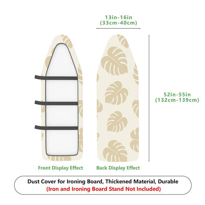 1-Piece Tropical Leaf Beige Pattern  Ironing Board Cover, Universal Size, Without Board