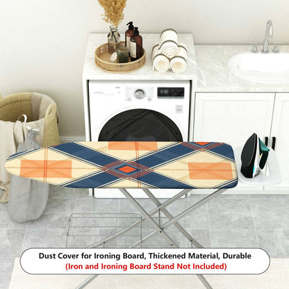 1-Piece Geometric Plaid Pattern Retro  Ironing Board Cover, Universal Size, Without Board