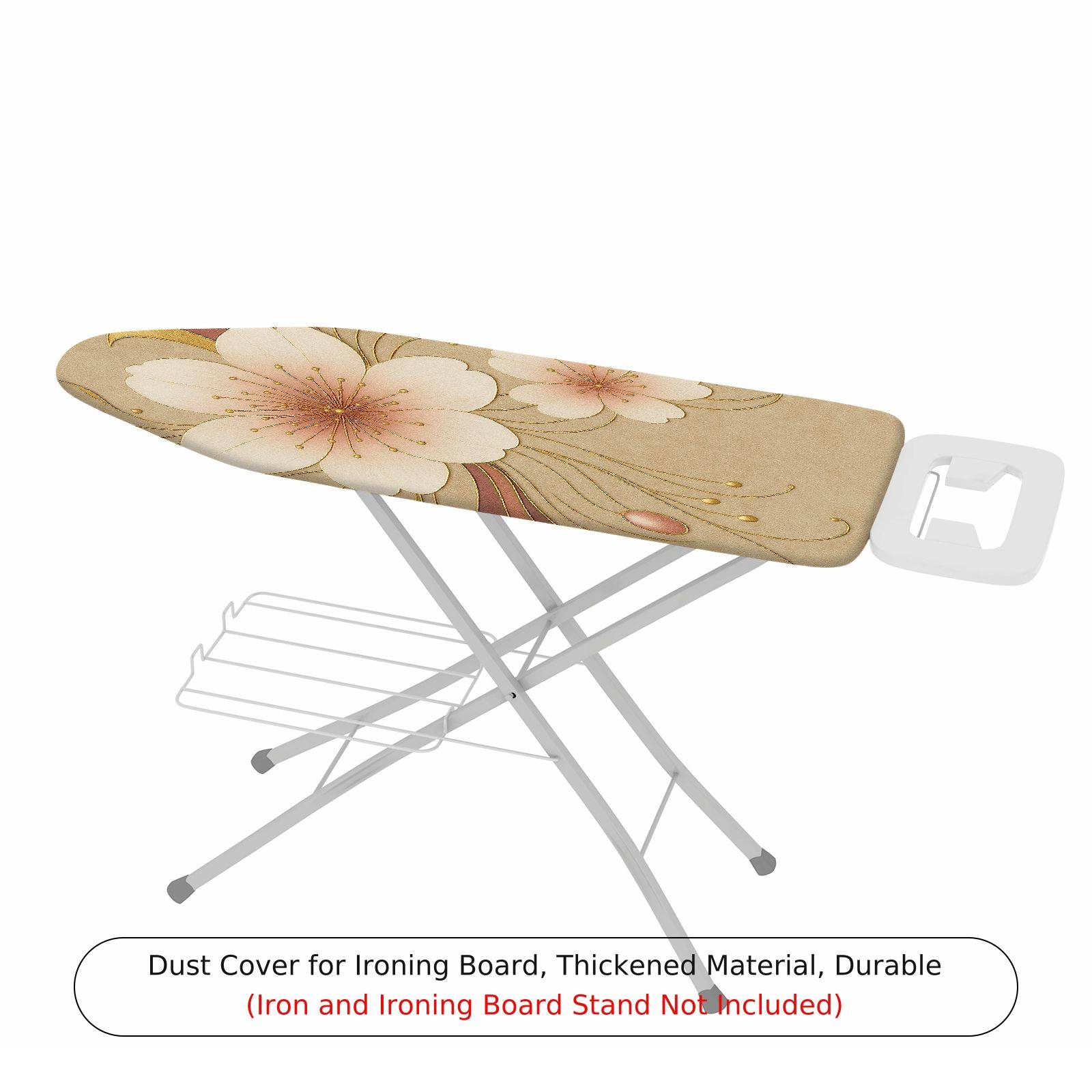 1-Piece Floral Beige Elegant  Ironing Board Cover, Universal Size, Without Board