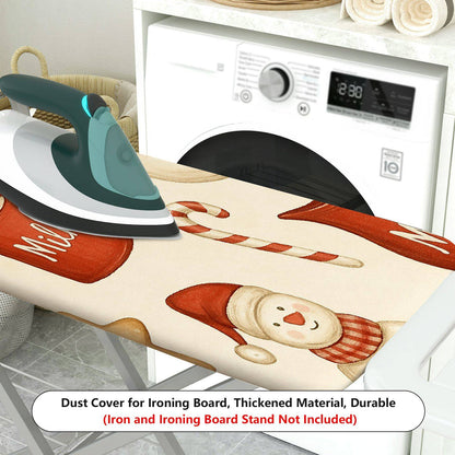 1-Piece Christmas Snowman Cookie Holiday  Ironing Board Cover, Universal Size, Without Board