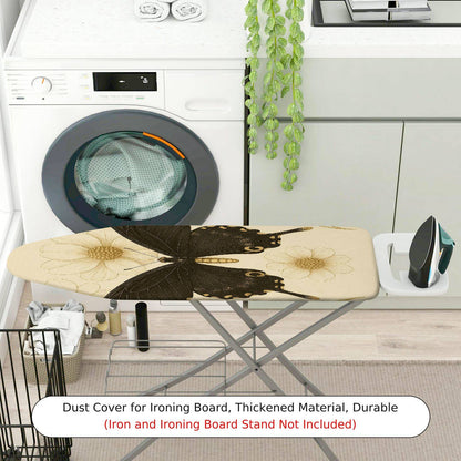 1-Piece butterfly floral beige  Ironing Board Cover, Universal Size, Without Board