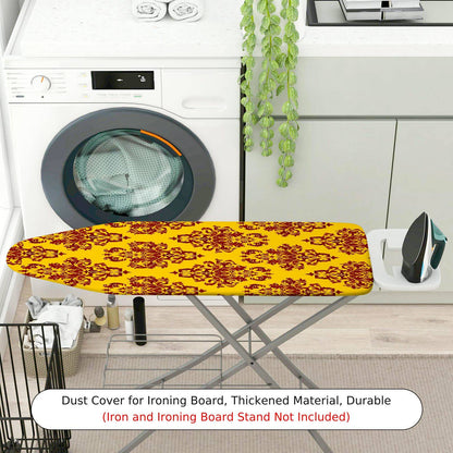 1-Piece Yellow Red Pattern Decorative Classic  Ironing Board Cover, Universal Size, Without Board