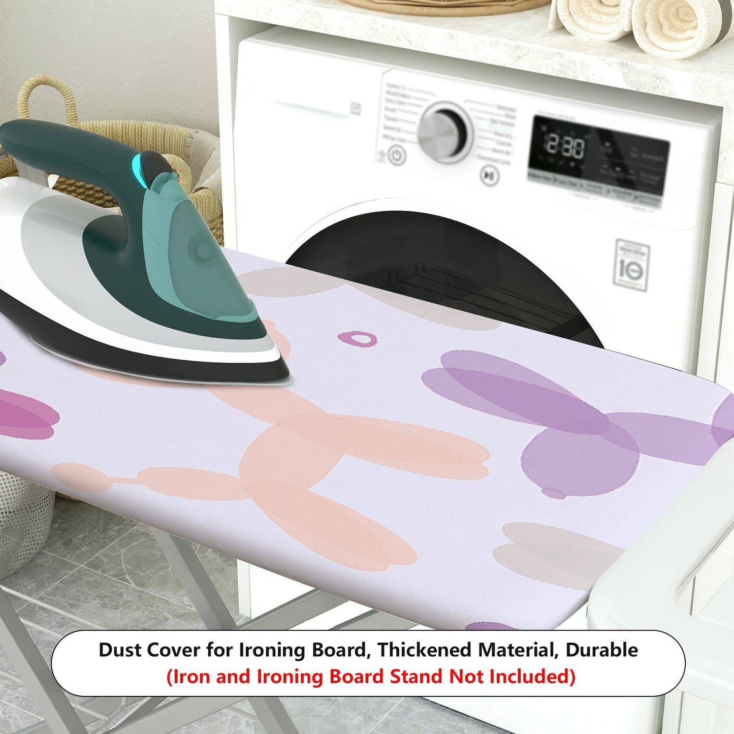 1-Piece Balloon Dog Pastel Cute  Ironing Board Cover, Universal Size, Without Board